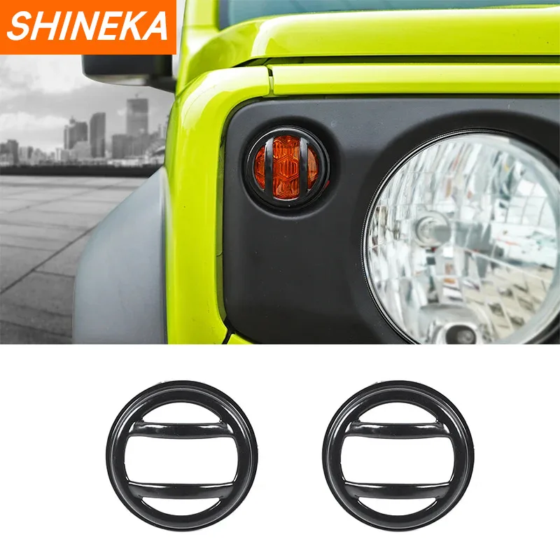SHINEKA lamp hoods car turn signal light lamp protector cover accessories for Suzuki Jimny JB74
