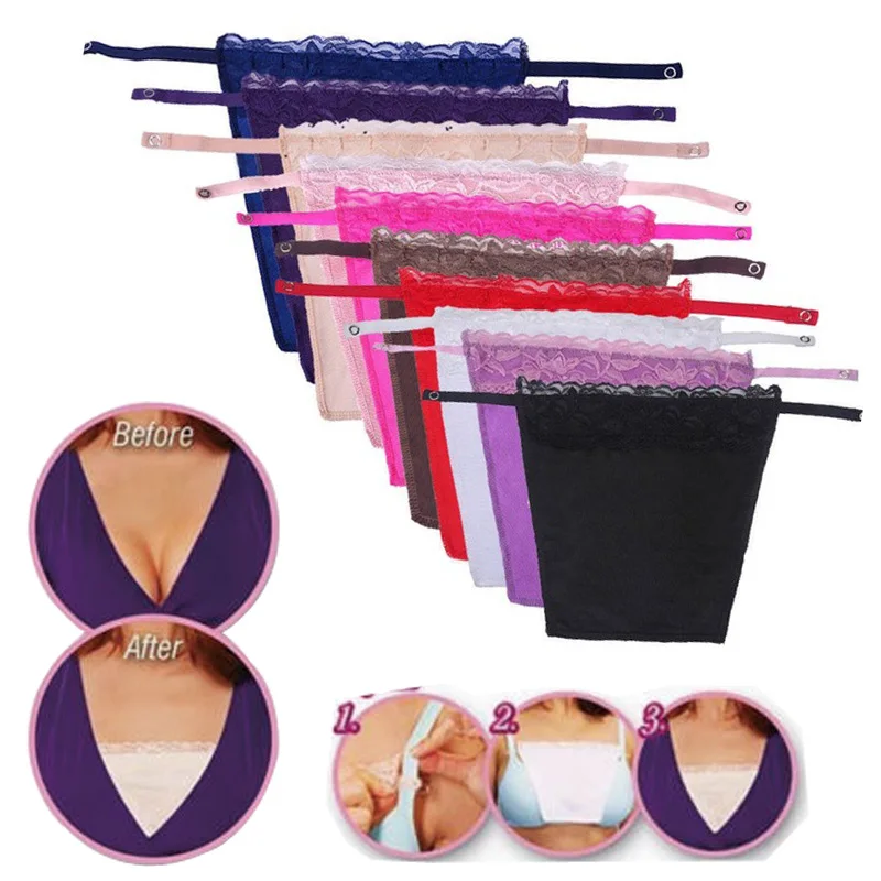 

Ladies Lace Clip On Mock Camisole Bra Insert Wrapped Chest Bra Tops Women Intimates Underwear Cover Overlay Modesty Panel Vest