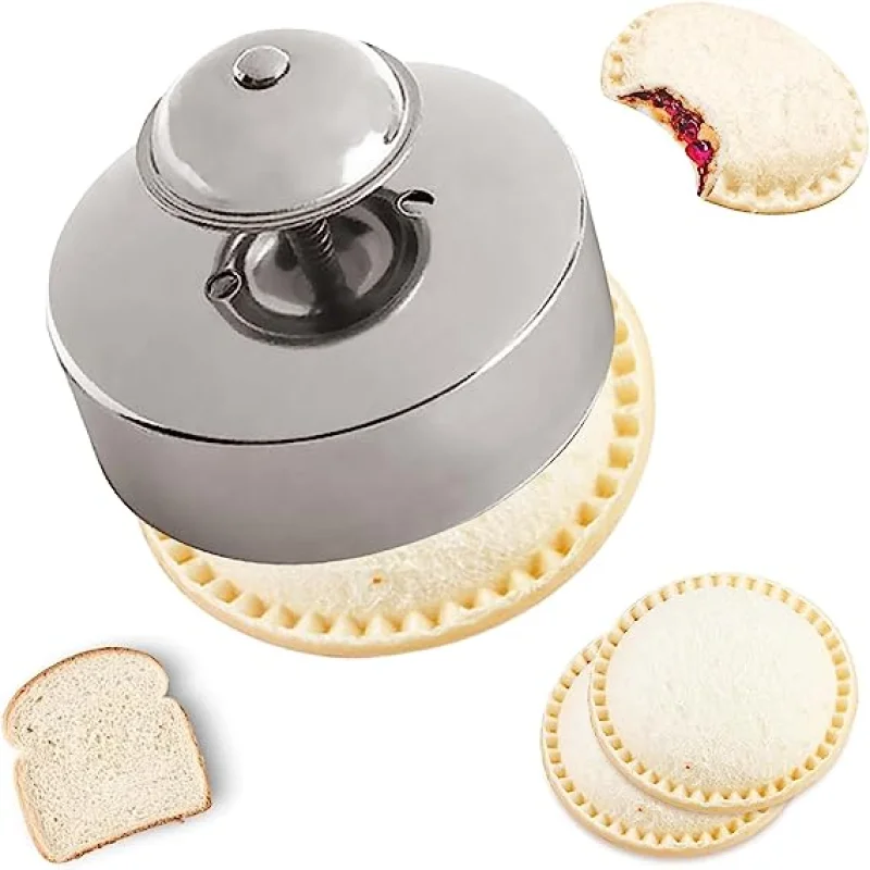 

Sandwich Cutter Stainless Steel Cookie Sealer for Kids Manual Pastry Sandwich Mold Hamburgers Baking Tool Kitchen Accessories