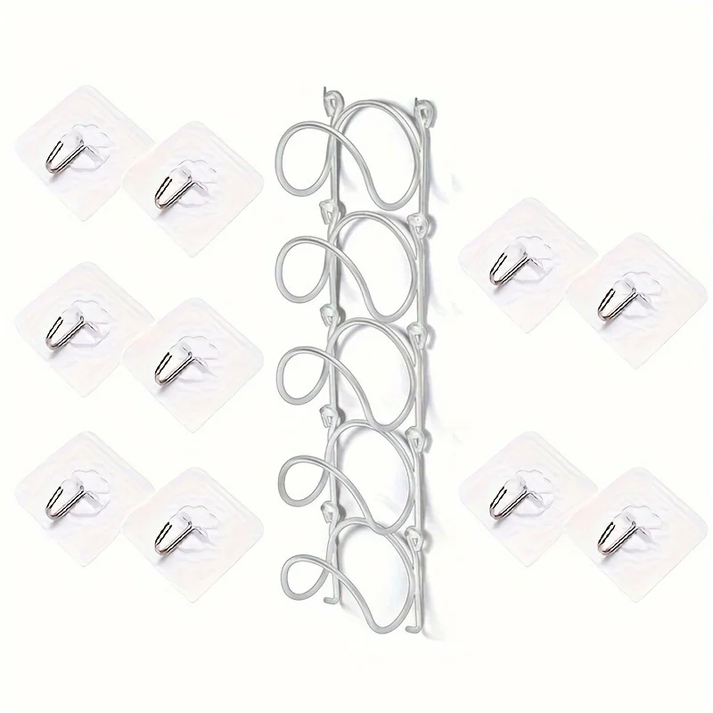 5-piece Multi-layer Bathroom Towel Rack - Wall Mounted, Iron Wine Storage and Display Rack, Suitable for Living Room Decoration 6
