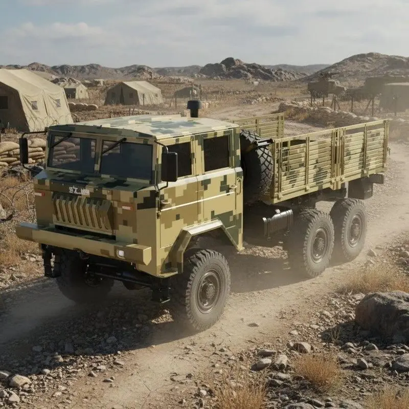 홍옌 Cq261 시뮬레이션 1/10 군용 카드 원격 제어 전기 오프로드 차량 등반용 RC 모델카 대형 RC 장난감