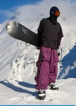 Men and Women's Oversized Ski Pants Waterproof Breathable Thermal Fleece Lining Snowboard Winter Overalls Pants