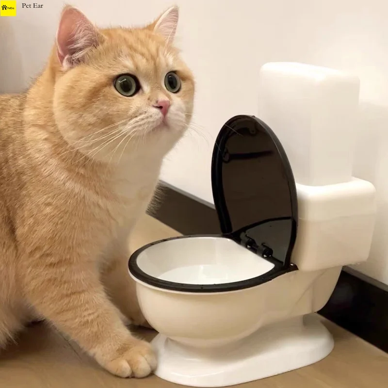 

Cat Dog AutomAtic ToileT Water Bowl Funny Feeder Large Cat Internet Celebrity Basin Small Pet SupplieS