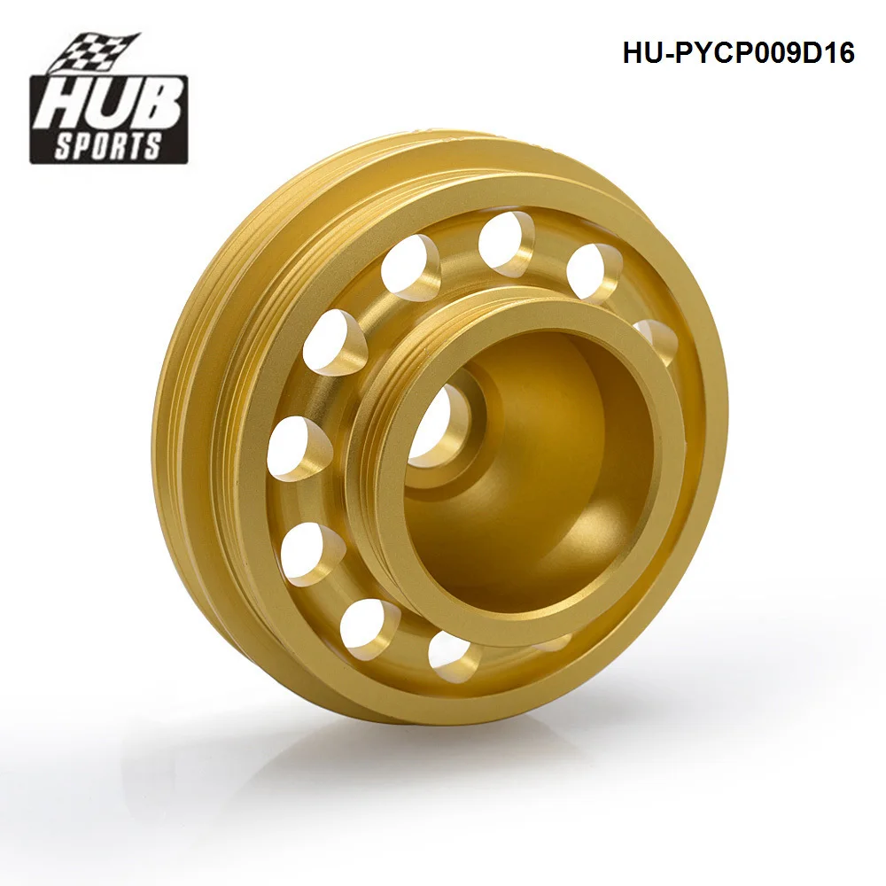 HUB sports Light Weight Aluminum Crank Shaft Pulley Wheel For Honda D-Series HU-PYCP009D16