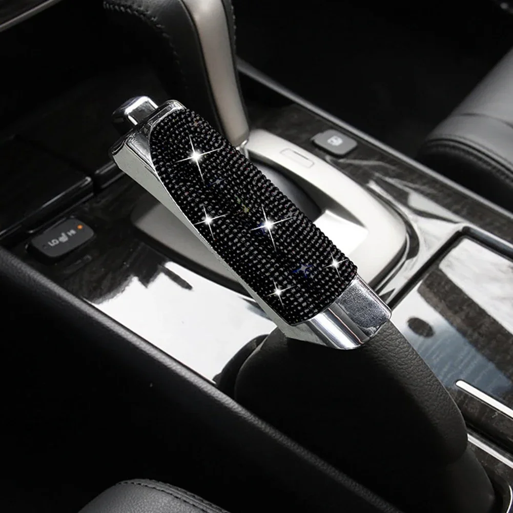 Universal Crystal Car Handbrake Covers Anti-slip Auto Gear Shift Collars for Woman hand brake cover car interior accessories