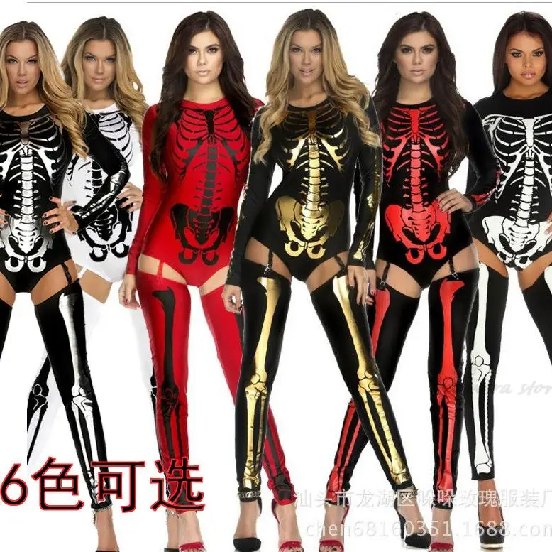 

Vampire bride Witch Queen Halloween cosplay costume skeleton zombie uniform fitness wear nightclub show