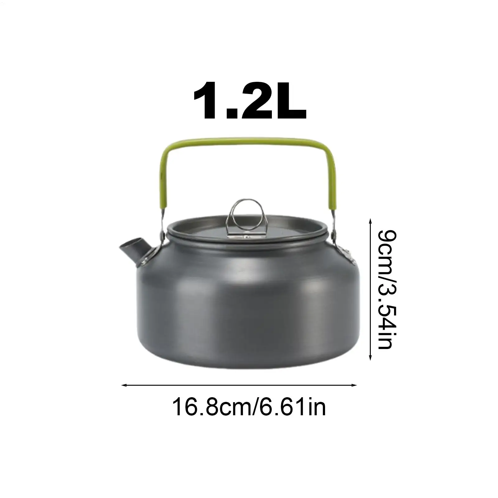 Camping Tea Kettle 1.8L Aluminum Alloy Camping Pot Kitchen Accessories For Offices Home Backyard Kitchen Farm Patio Garden