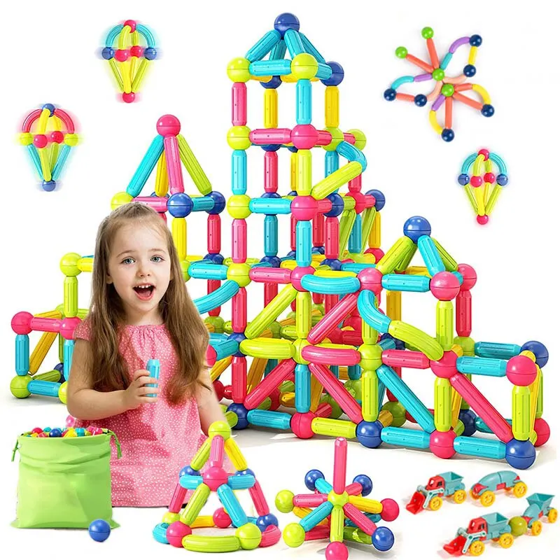 STEM-Magnetic-Building-Blocks-Toy-Constru-o-Magn-tica-Set-Magnet-Ball ...
