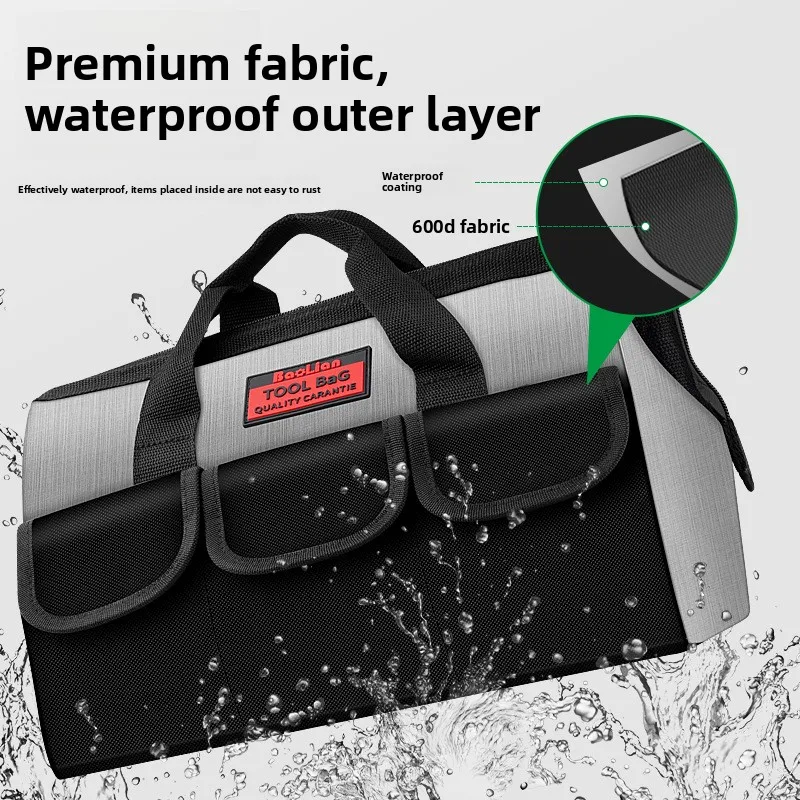 다기능 휴대용 공구 세트, 두꺼운 캔버스 공구 가방, 목공 및 전기 기술자용 특수 유지보수 및 보관 가방