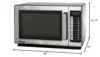 RCS10TS Medium-Duty Microwave Oven, 1000W ，19"D x 22"W x 12.13"H Stainless steel Easy to clean 2