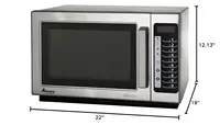 RCS10TS Medium-Duty Microwave Oven, 1000W ，19"D x 22"W x 12.13"H Stainless steel Easy to clean 2
