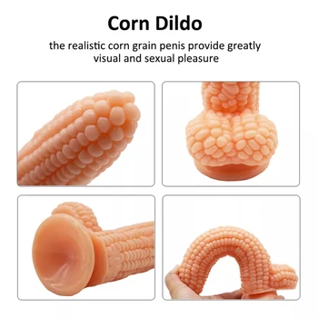 Big dildo suction cup fake penis corn dick sex toys for women particle surface vagina stimulate beads anal dildo sex shop 5