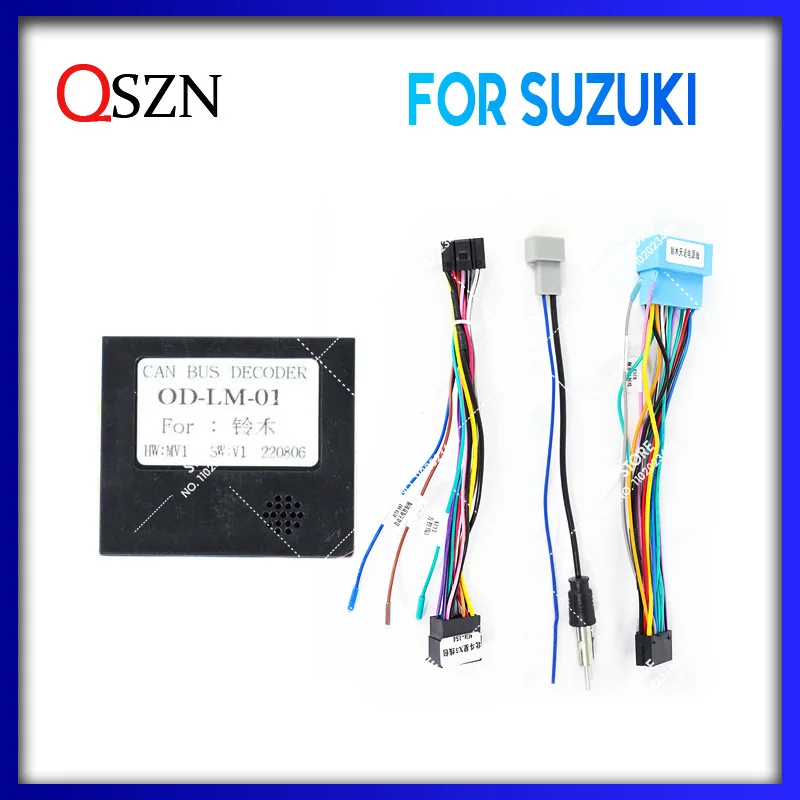 Qszn Per Suzuki Swift/Grand/Vitara/Baleno/S Cross/Vitara Android Autoradio Canbus Box Decoder Cablaggio Adattatore Cavo Di Alimentazione