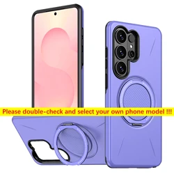 360° Rotating Magnetic Stand Phone Case with Bracket Cover - Galaxy S26+ (Purple)