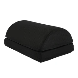 Ergonomic Adjustable Height Footrest for Office and Gaming Chairs (Black)