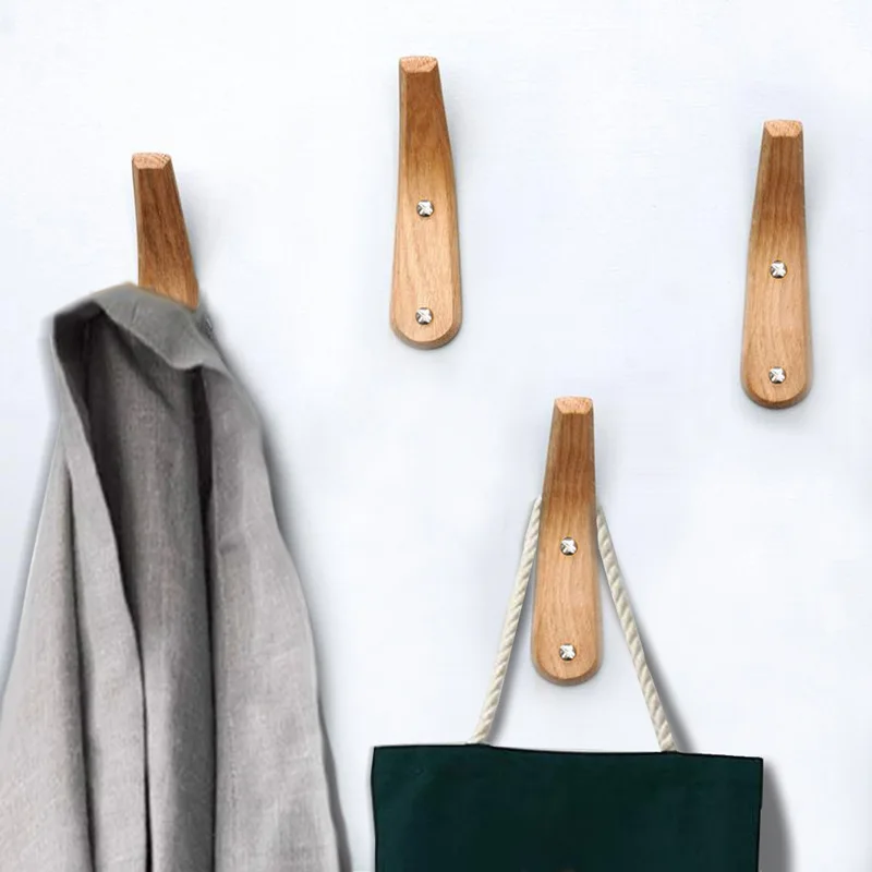 

4 шт./набор, деревянные крючки-Вешалки для одежды и шляпы