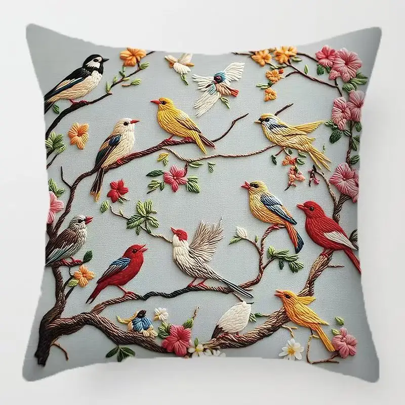 Niedlicher Alpaka-Kissenbezug 45*45cm - 1 Stück Weicher Kurzvelours 2D-Bedruckter Kissenbezug für Sofa, Auto, Kopfteil-Dekoration – Detail 14