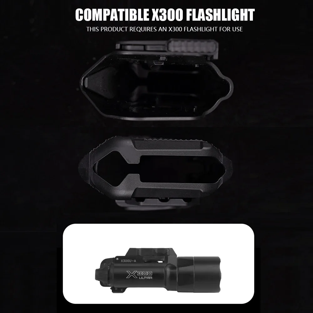 Description Picture 6 of itemTactical Surefir X300U Flashlight Universal Pistol Holster Lightweight-Bearing QLS Holsters for Airsoft SIG Glock 17 19