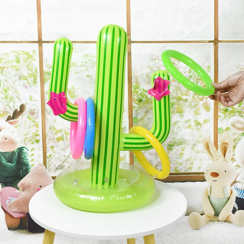 

1set Inflatable Cactus Balloon With Ferrule For Kids Toy Hawaiian Beach Party Ballon DIY Birthday Swimming Pool Outdoor Supplies