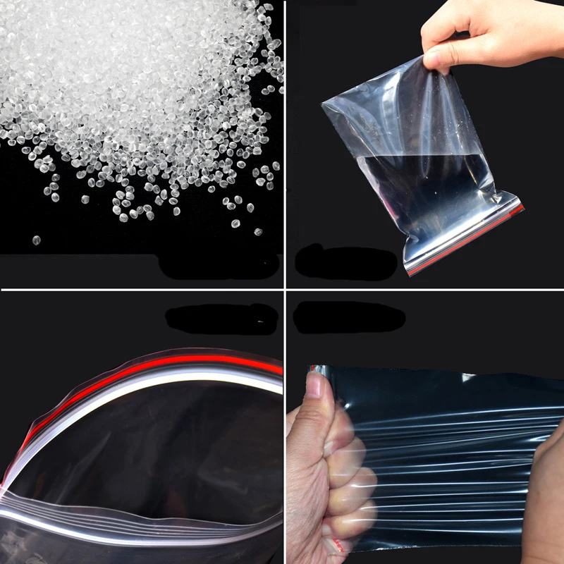 100pcs/pack 13 Sizes Zip Lock Plastic Bags Reclosable Transparent Bag Vacuum Storage Bag Clear Bags Thickness 4