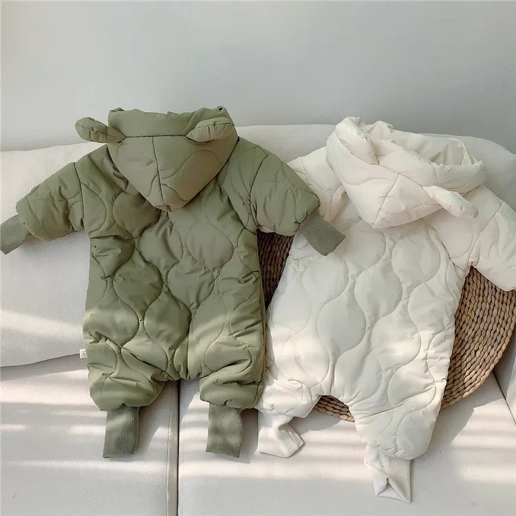 Newborn Girl Jumpsuit Hooded Winter Infant Overalls Baby Born Clothes Boy Warm Snowsuit Coat Kid Bear Romper Toddler Outerwear
