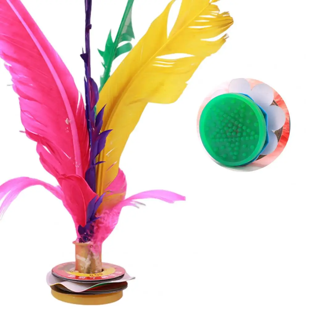 Kick Shuttlecock Stable Base Fluffy Badminton Shuttlecock Jianzi Shuttlecock Primary Secondary School Students Game Shuttlecock Foot Sports Outdoor Toy Chinese Jianzi
