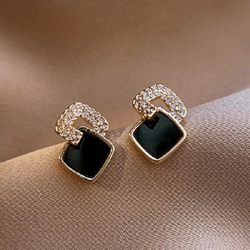 Black Stud Earrings