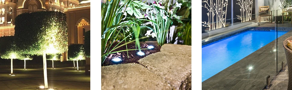 Description Picture 5 of item4PACK LED Landscape Lights Low Voltage Outdoor Well Lights 12V 24V 5W 3000K Warm White Waterproof In Ground for Pathway Garden