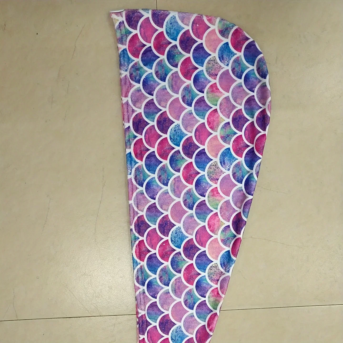 New Fish Scale Print Dry Hair Cap, Colorful Dry Hair Towel, Mermaid Head Scarf, Dry Hair Hat 6