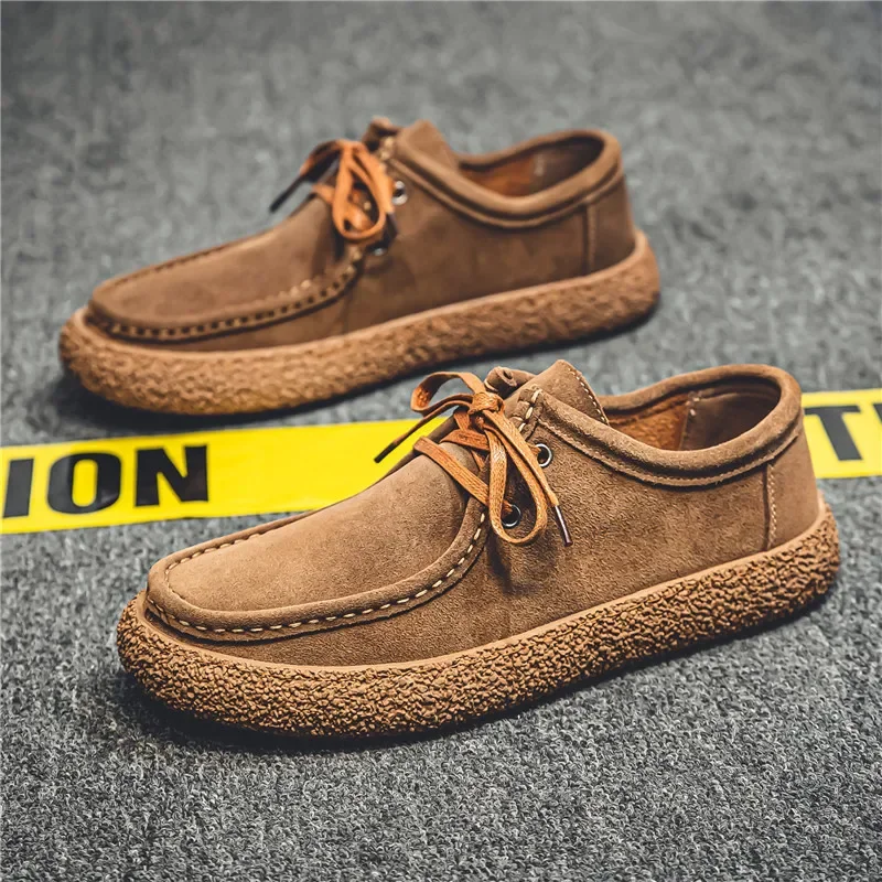 레트로 캐주얼 남성 신발 럭셔리 스웨이드 가죽 로퍼 남성 운동화 Comfor Soft Sole Driving Shoes 남성 운동화 tenis hombres
