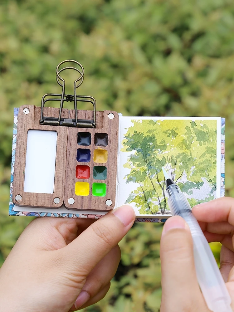 Watercolor Paint Mini Storage Box Children's Art Student Outdoor Sketching  Artist Out Traveling Painting Paint Storage Tools - AliExpress