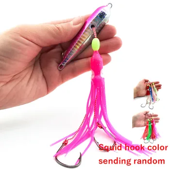 40g-200g Squid Pesca Inchiku Metal Jig Head Leurre Octopus Skirt 10