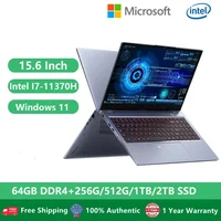Gamer Laptops Computer office Metal Notebook Netbook Windows 11 11th Gen Intel I7-11370H 64GB RAM Dual DDR4 Slots SSD 5G WiFi 1