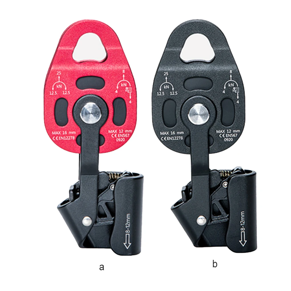 Ascender Lifting Pulley 4KN Rock Climbing Rigging Rescues Lifter Outdoor Safety Smooth Professional Mountaineering Ascending swivel pulley rope pulley hoist