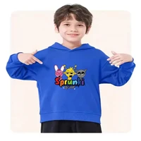 Sweat à capuche Incredibox Sprunki Game pour enfants, pull noir pour garçons et filles, ensemble haut + pantalon, manteau décontracté à la mode pour enfants de 2 à 12 ans 5