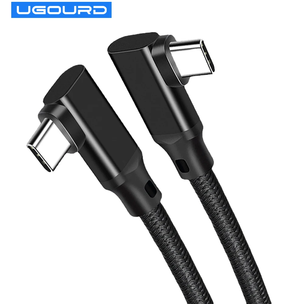 UGOURD 4K 20Gbps Elbow USB C Cable Fast Charge Type C For Iphone 15 PD100W 5A Quick Charge For Apple MacBook Pro Samsung Xiaomi BEST SELLERS