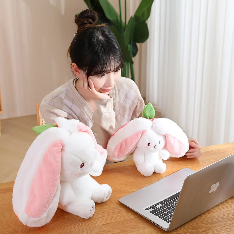 Funny Changeable Bunny Cute Pillow Plush Toys Stuffed Animal Rabbit Hiding In Carrot Strawberry Rabbit Doll Chair Cushion Gift 34 Funny Changeable Bunny Cute Pillow Plush Toys Stuffed Animal Rabbit Hiding In Carrot Strawberry Rabbit Doll Chair Cushion Gift