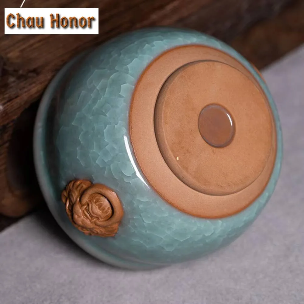 100ml Boutique Longquan Celadon Teacup Handmade Ice Flower Galze Master Cup Boutique Personal Tea Bowl Tea Items Ornaments Gifts