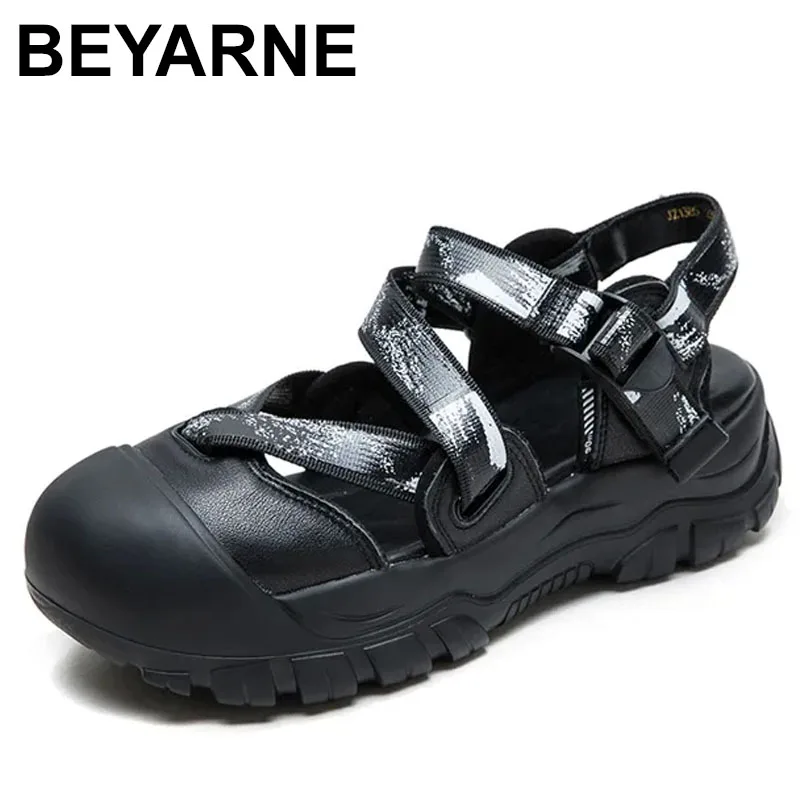 

Fashion Women Flat Platform Sandals Summer Mixed Colors Sandals Thick Bottom Lightweight Hook And Loop Casual Shoes