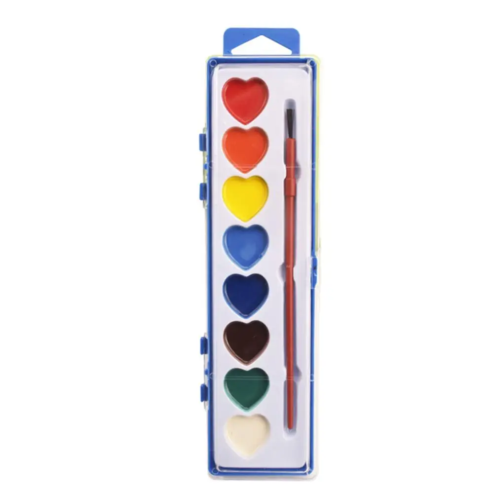 Art Paint 12color Square Box Semidry Solid Paint Palette Portable Compact Perfect Watercolor Painting Kit For Artists Begin F5e5