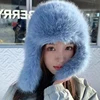 Winter Plush Faux Fur Hat for Women Thick Fluffy Ear Protection Cap Windproof Warm Headgear Bomber Hat Female Panama Russian Cap 1