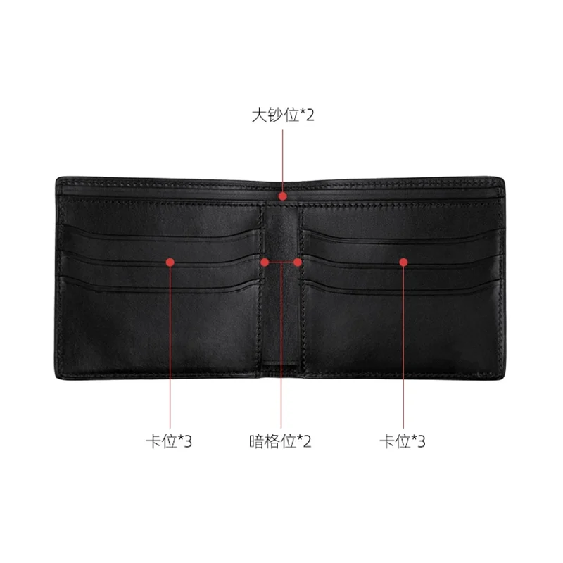 DIMY 2023 New Men's Wallet Leather Short Wallet Coin Wallet