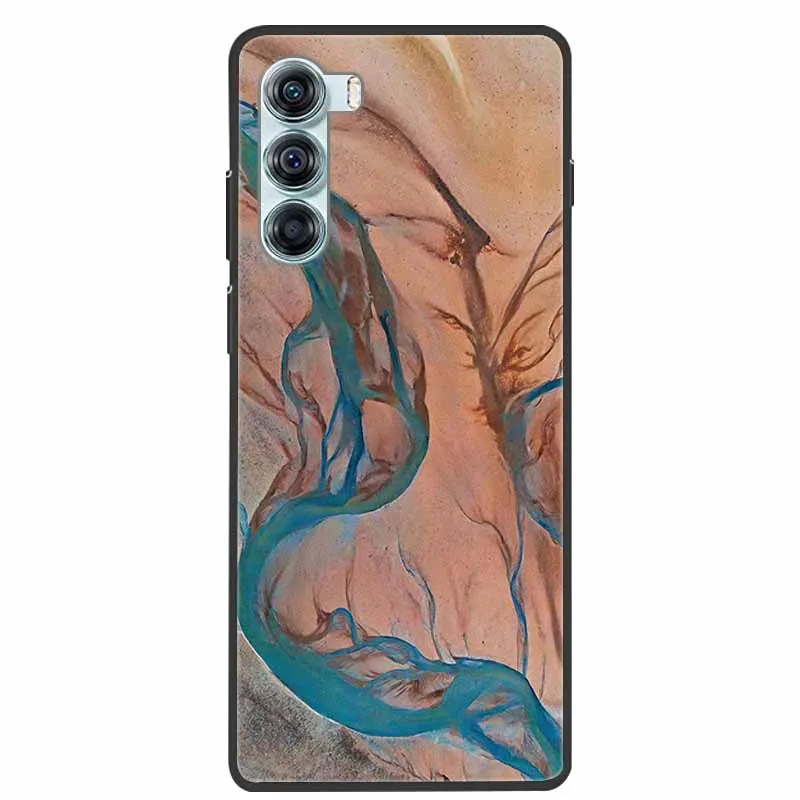 Marble Silicone Black Soft Protective Phone Case Cover