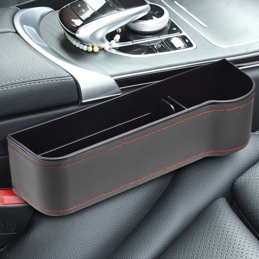 

Leather Car Seat Gap Filler Organizer Universal Multifunctional Storage Box For Phone Keys Cards Pens