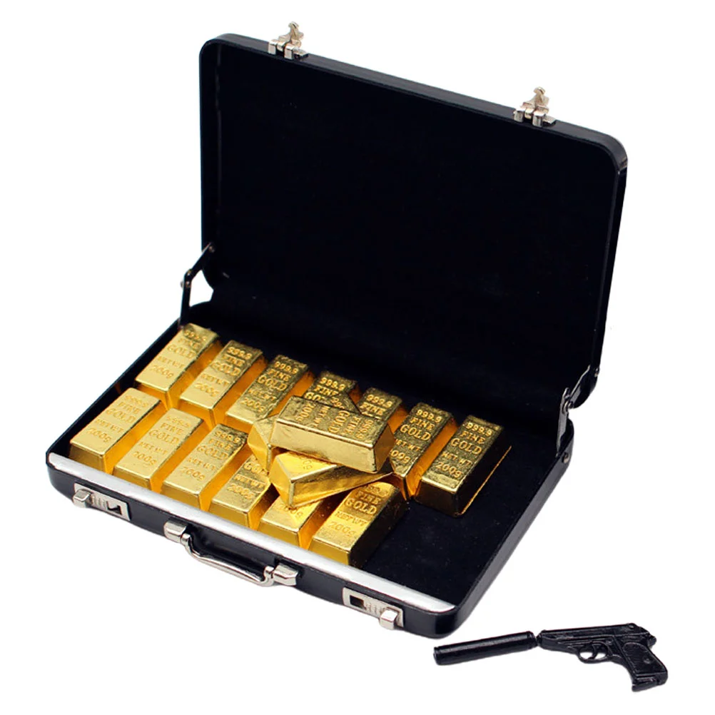 

Ornaments Arms Simulated Suitcase Accessories for Resin Mini Golden Bricks Decoration