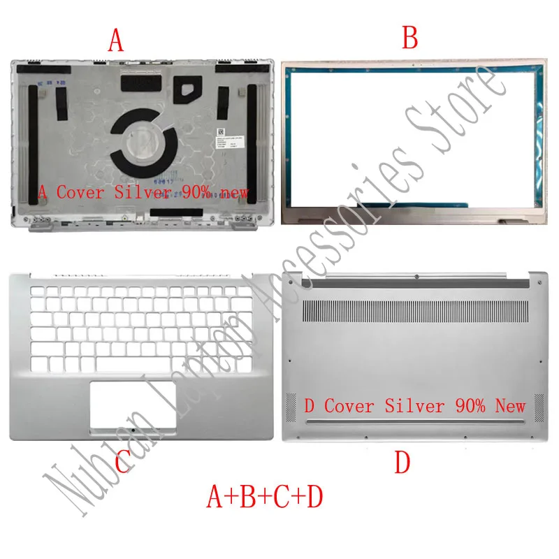 Per Dell Inspiron 14 7000 7490 Cover Posteriore Lcd Per Laptop/Cover Anteriore Lcd/Poggiapolsi/Copertura Inferiore Argento