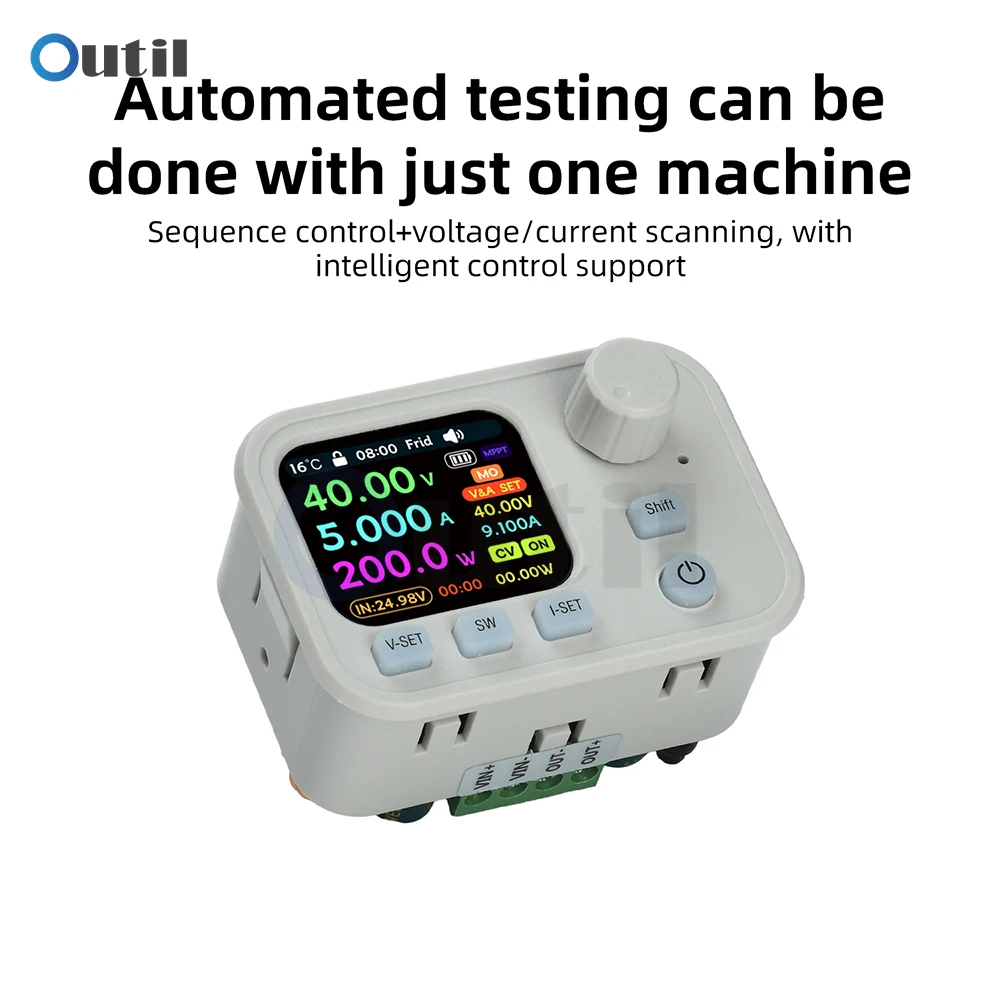SK200W 디지털 벅 부스트 전원 공급 모듈(블루투스 WiFi 제어, MPPT CV CC 듀얼 시스템, 산업 전자 장비용)