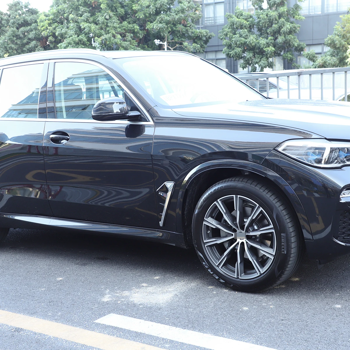 Auto Side Vent Air Flow Fender Intake Aufkleber Shark Gills Side Vent Abdeckung Trim Für BMW X5 G05 2019 2020 2021 2022 zubehör – Detail 10