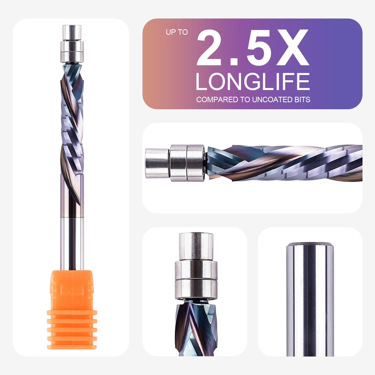 CNC Template Router Bit Compression Spiral Flush Trim Router Bit With ...