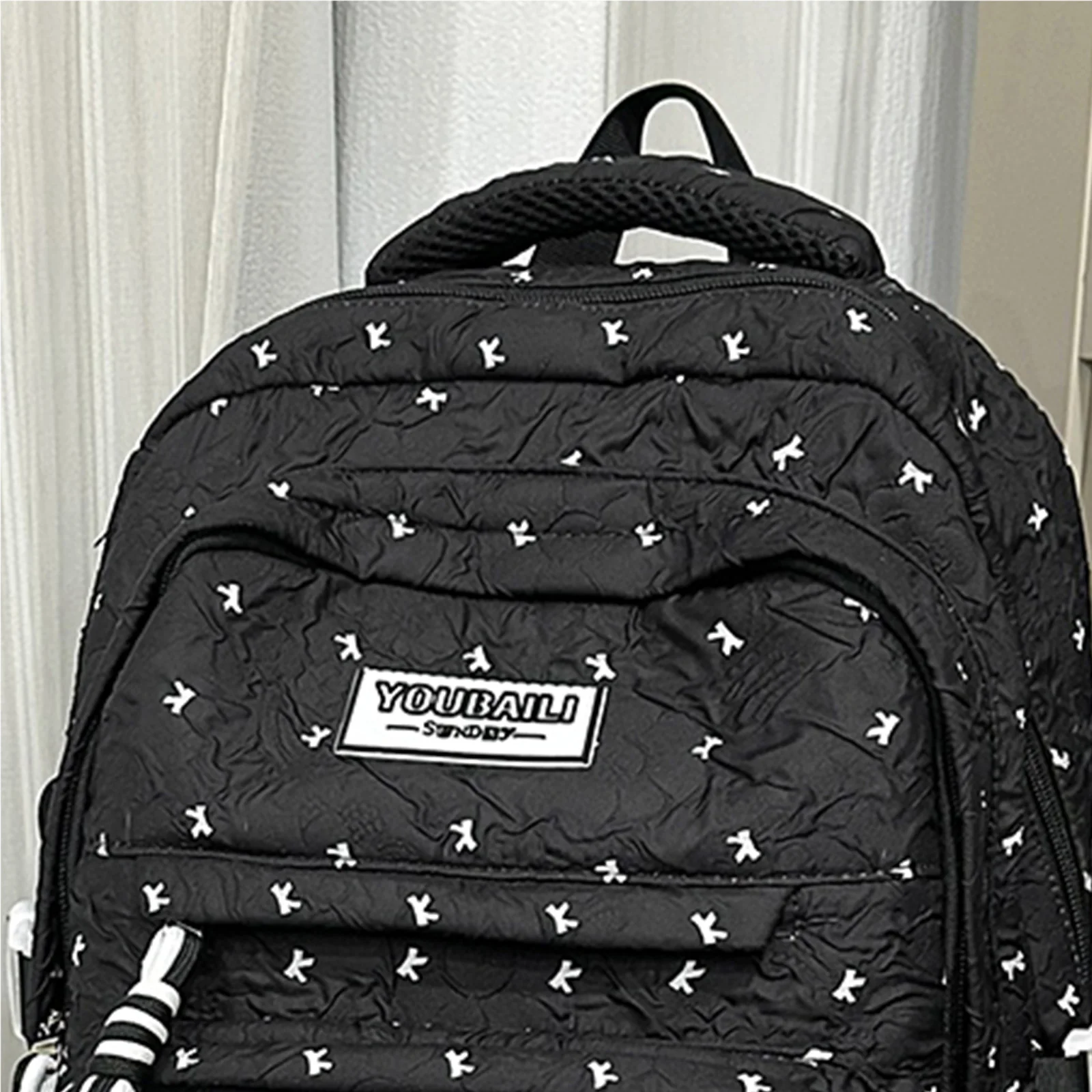 Bow Print Travel Casual Backpack Casual School Backpack Travel Daypack Large for Teens Girls Students